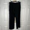 Suit Studio Polyester Pant Suit Size 14P Black Ruffle Shawl Collar Lined 2PC New