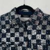 Akira Women Distressed Sequin Button Down Crop Jacket Size S Blue Silver Y2K