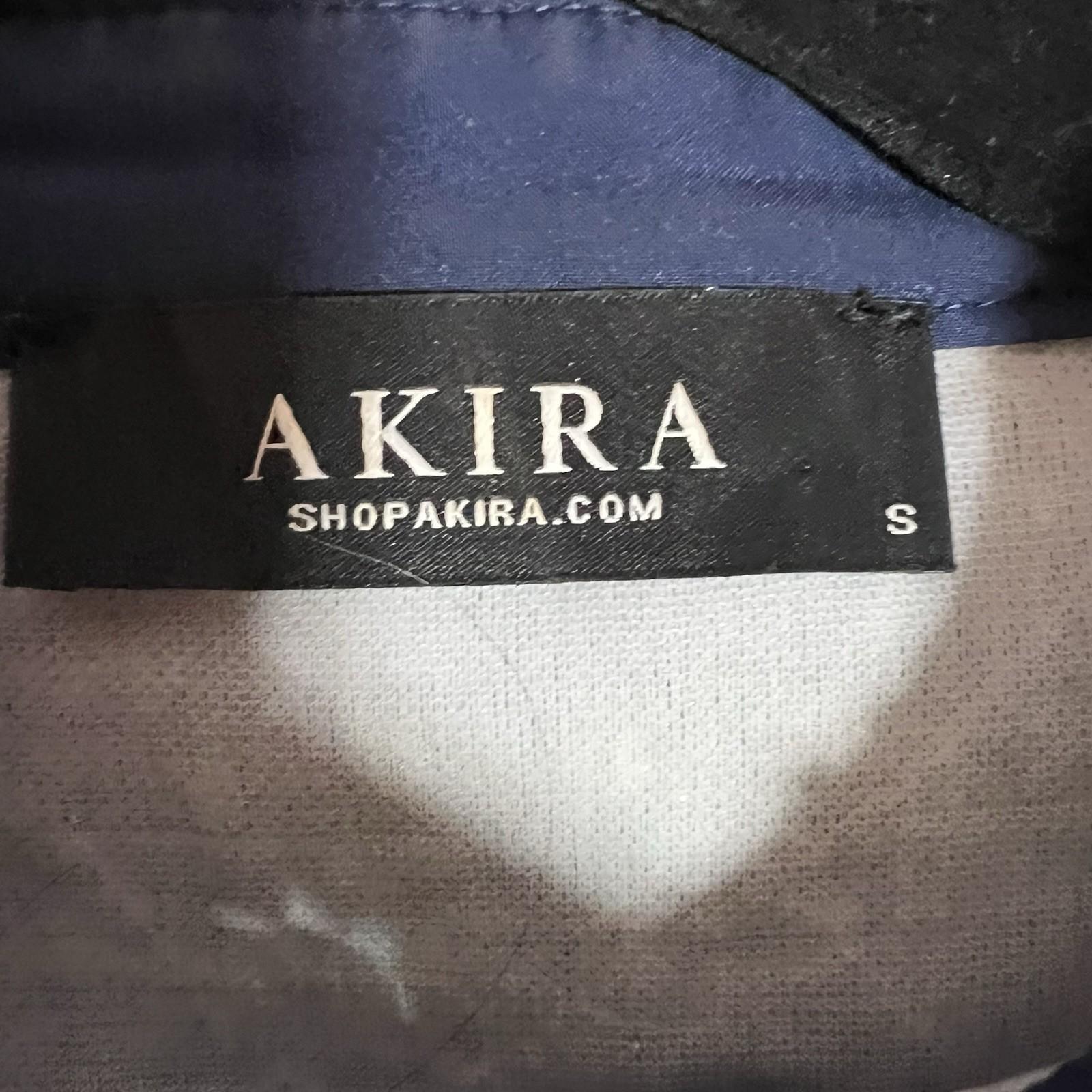 Akira Women Distressed Sequin Button Down Crop Jacket Size S Blue Silver Y2K