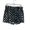 AKIRA Distressed Sequin Shorts Size XL Checker High Waist Boxy Silhouette Y2K