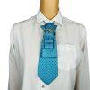 Elegant Handcrafted Necktie Necklace with a Detachable Brooch Effortlessly Chic