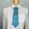 Elegant Handcrafted Necktie Necklace with a Detachable Brooch Effortlessly Chic