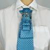 Elegant Handcrafted Necktie Necklace with a Detachable Brooch Effortlessly Chic