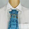 Elegant Handcrafted Necktie Necklace with a Detachable Brooch Effortlessly Chic