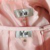 Le Suit 2PC Polyester Ruffle Shawl Collar Skirt Suit Size 14 Pink Timeless