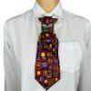Elegant Handcrafted Necktie Necklace with a Detachable Brooch Effortlessly Chic