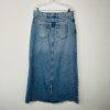 Anthropologie Pilcro Denim Skirt Size 12 Front Slit Jeans Blue Midi Summer Wash
