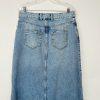 Anthropologie Pilcro Denim Skirt Size 12 Front Slit Jeans Blue Midi Summer Wash