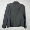 Evan Picone Polyester Rayon Stretch Skirt Suit 12 Charcoal Striped Business 2PC
