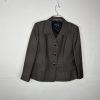 EVAN PICONE Polyester Metallic Skirt Suit Size 16 Beige Brown Lined Cocktail 2PC