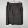 EVAN PICONE Polyester Metallic Skirt Suit Size 16 Beige Brown Lined Cocktail 2PC