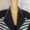 Moshita Couture Polyester Skirt Suit 14 Black White Beaded Lined Cocktail 2PC