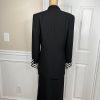 Moshita Couture Polyester Skirt Suit 14 Black White Beaded Lined Cocktail 2PC
