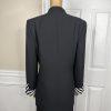Moshita Couture Polyester Skirt Suit 14 Black White Beaded Lined Cocktail 2PC
