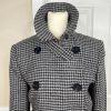 Lauren Ralph Lauren Pure Wool Pea Coat Double Breasted 6P Gray Black Houndstooth