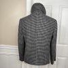 Lauren Ralph Lauren Pure Wool Pea Coat Double Breasted 6P Gray Black Houndstooth