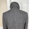 Lauren Ralph Lauren Pure Wool Pea Coat Double Breasted 6P Gray Black Houndstooth