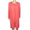 New JOHN MEYER 2P Coral Polyester Lined Collarless Dress Suit Size 16W MSRP 0