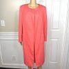New JOHN MEYER 2P Coral Polyester Lined Collarless Dress Suit Size 16W MSRP 0