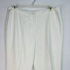 Tahari ASL & Kasper Pant Suit Size 16 Off White Black Collarless Professional