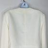 Tahari ASL & Kasper Pant Suit Size 16 Off White Black Collarless Professional