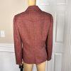 Le Suit Polyester Metallic Blazer Suit Size 12 Burgundy Notch Collar Lined New