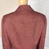 Le Suit Polyester Metallic Blazer Suit Size 12 Burgundy Notch Collar Lined New