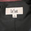 Le Suit Polyester Metallic Blazer Suit Size 12 Burgundy Notch Collar Lined New