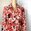Le Suit Women Polyester Stretch Blazer Size 4 Floral Lined Notch Collar Cocktail