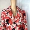 Le Suit Women Polyester Stretch Blazer Size 4 Floral Lined Notch Collar Cocktail