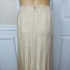 Le Suit Women Polyester Skirt Suit Size 8 Gold Lined Peak Collar Cocktail 2PC
