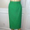 Kasper ASL Vtg Polyester Viscose Blend Skirt Suit Size 16 Green Short Sleeve 2PC