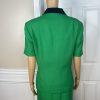 Kasper ASL Vtg Polyester Viscose Blend Skirt Suit Size 16 Green Short Sleeve 2PC