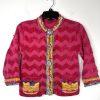 Vtg The Collective Works of Berek 2 The Takako Sakon Knit Beaded Cardigan Size 8