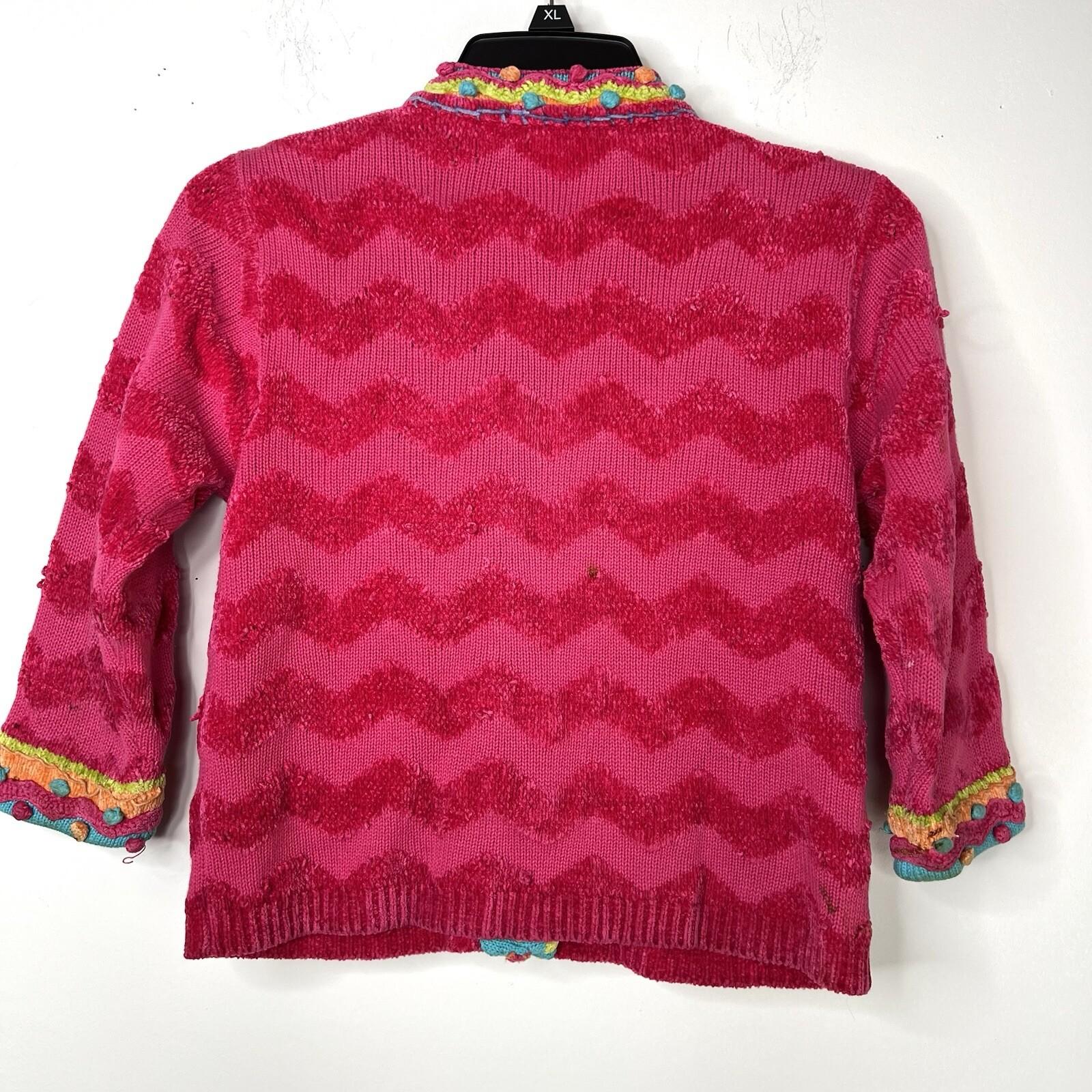 Vtg The Collective Works of Berek 2 The Takako Sakon Knit Beaded Cardigan Size 8