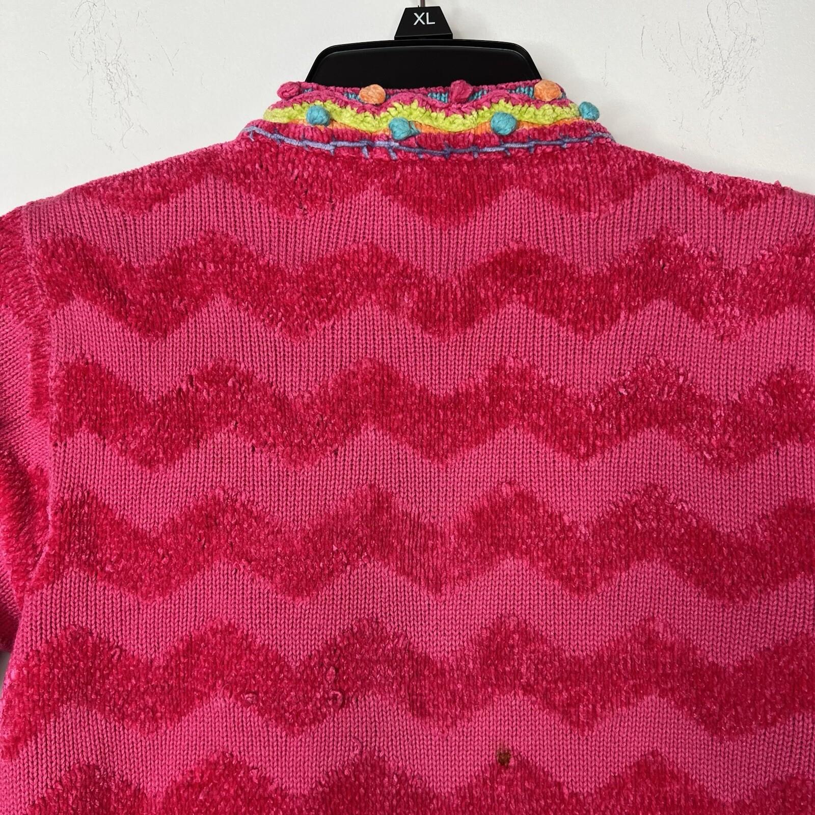 Vtg The Collective Works of Berek 2 The Takako Sakon Knit Beaded Cardigan Size 8