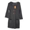 Juicy Couture Wool Blend Twist Cable Knit Cardigan M Double Breasted 3/4 Sleeve