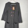 Juicy Couture Wool Blend Twist Cable Knit Cardigan M Double Breasted 3/4 Sleeve