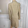 10-156.jpg Le Suit Polyester Rayon Skirt Suit Size 14 Mustard Striped Pockets Lined 2PC