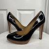 Michael Kors Black Patent Leather Platform Heels Pumps Shoes Size 9M