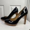 Michael Kors Black Patent Leather Platform Heels Pumps Shoes Size 9M
