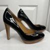 Michael Kors Black Patent Leather Platform Heels Pumps Shoes Size 9M