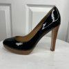 Michael Kors Black Patent Leather Platform Heels Pumps Shoes Size 9M