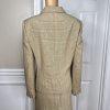 10-157.jpg Le Suit Polyester Rayon Skirt Suit Size 14 Mustard Striped Pockets Lined 2PC