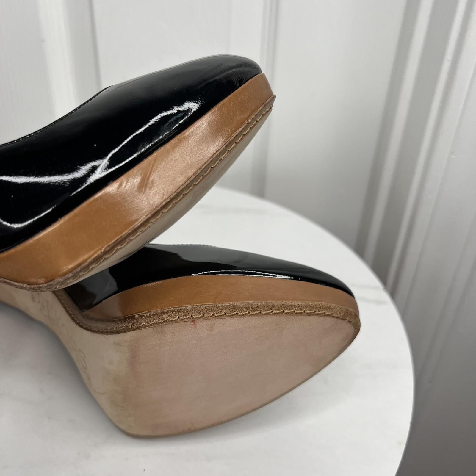 Michael Kors Black Patent Leather Platform Heels Pumps Shoes Size 9M
