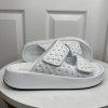 New Jeffrey Campbell White Patent Leather Studded Platform Strap Sandal Shoes 8
