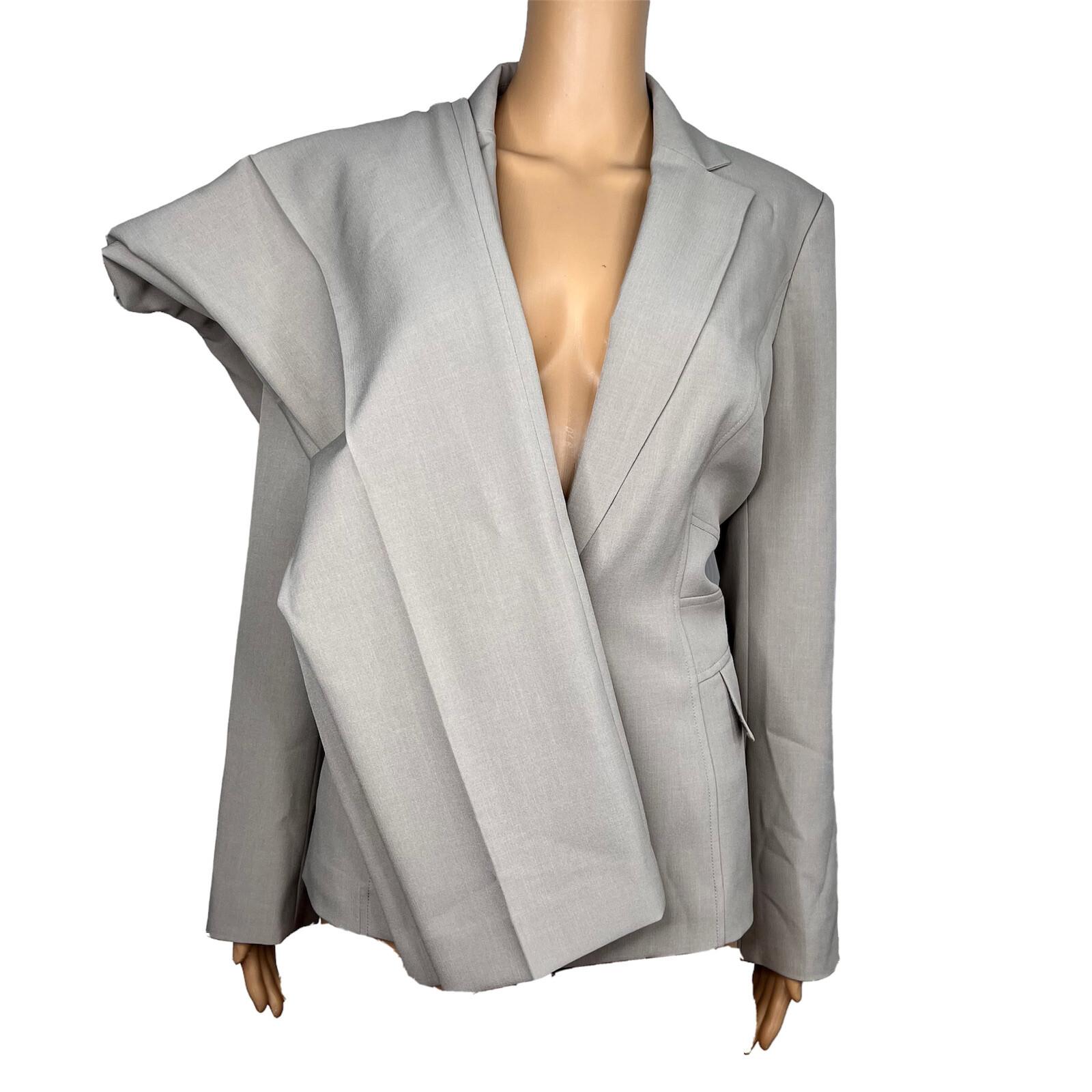 Le Suit Polyester Elastane Pant Suit Size 8 Beige Notch Collar Lined 2PC New