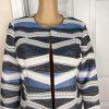 KASPER Women Multicolor Polyester Viscose Cotton Lined Open Front Blazer Size 4P