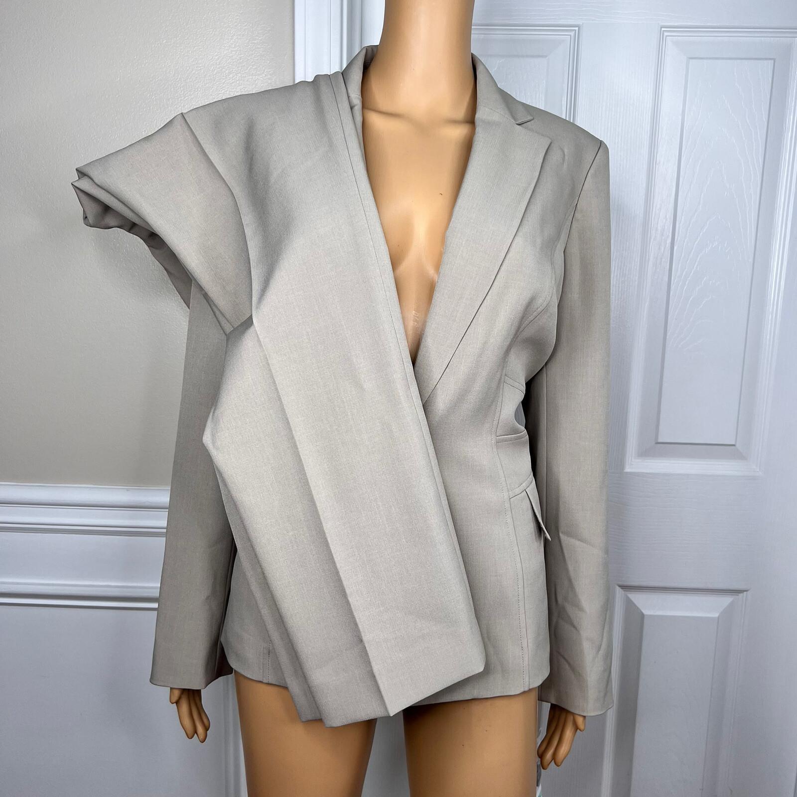 Le Suit Polyester Elastane Pant Suit Size 8 Beige Notch Collar Lined 2PC New