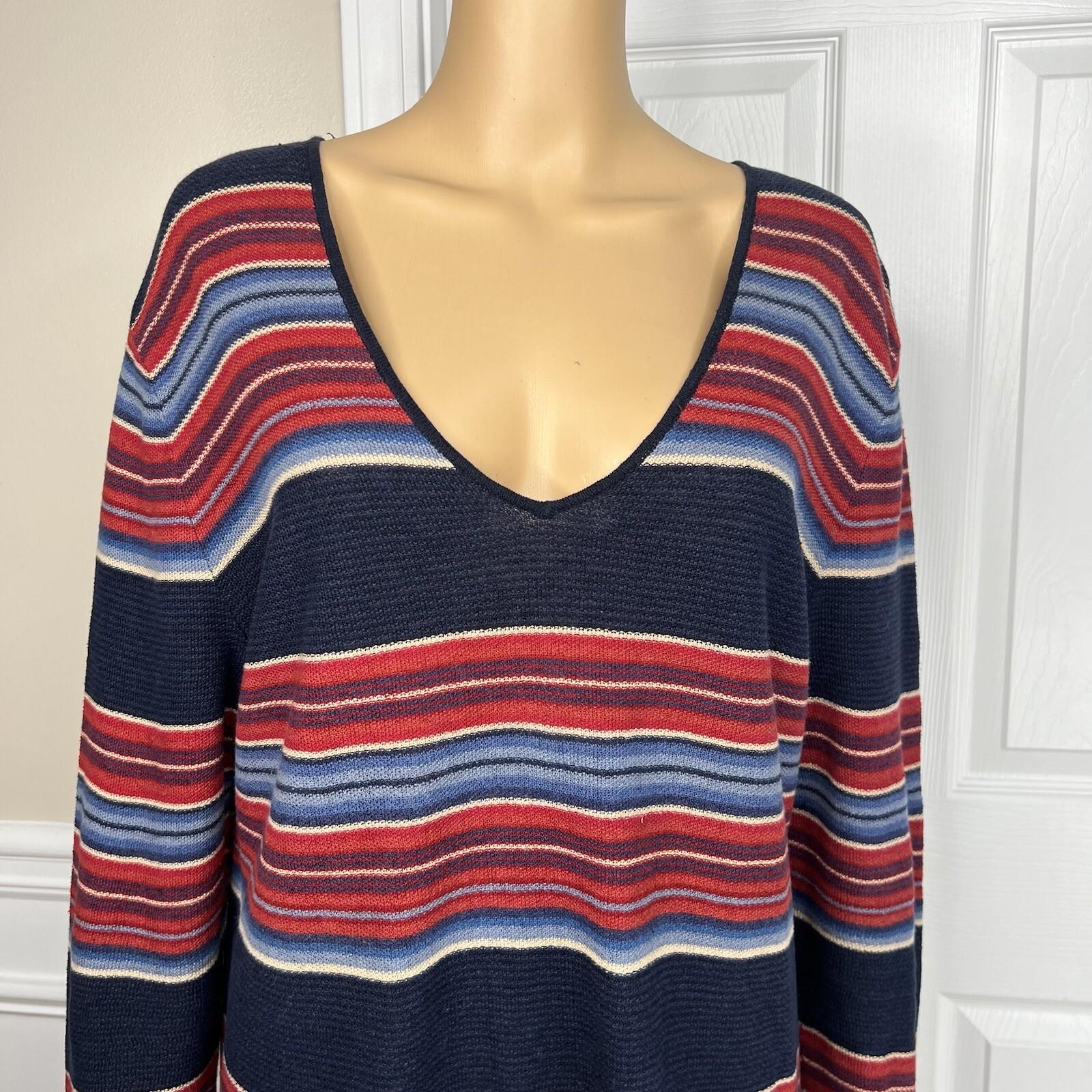 Lauren Ralph L Knit Skirt Sweater Top XL Indian Blanket Stripe Southwestern Set
